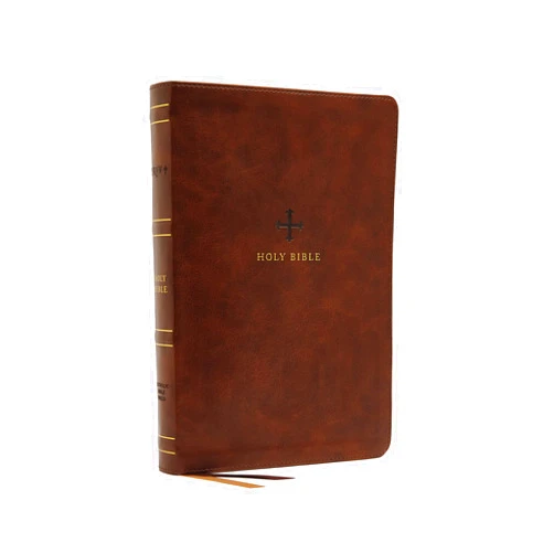 Catholic Bible Press NRSV, Catholic Bible, Thinline Edition, Leathersoft, Brown, Comfort Print: Holy Bible
