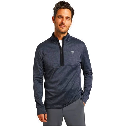 Chaps Men’s Quarter Zip Sweater - UPF 50+ Lightweight Dry Fit Sweater Fleece Golf Pullover for Men (S-XXL)