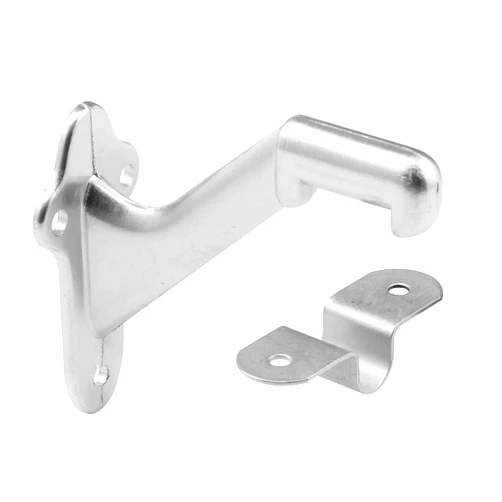 Prime-Line MP10132 Staircase Handrail Support Bracket, Diecast Zinc Construction, Satin (2 Pack)