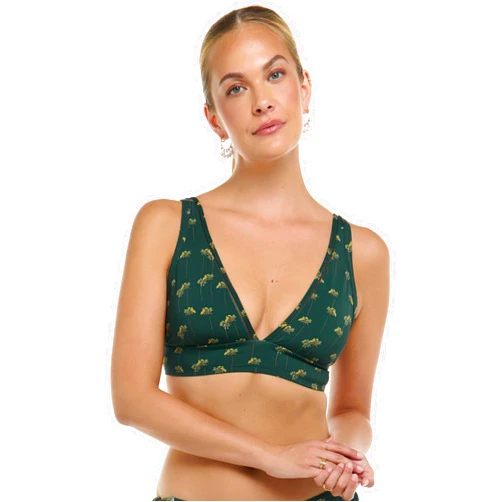 Skye Women's Standard Isabella Wide Band Triangle Bikini Top Swimsuit, Horizon Palms