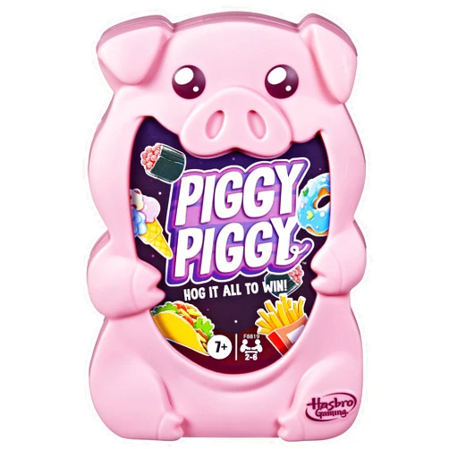 Hasbro Gaming Piggy Piggy Card Game | Fun Family Games for Kids, Teens, and Adults | Ages 7 and Up | 2 to 6 Players I 20 Mins. Average | Quick-Playing Travel Games