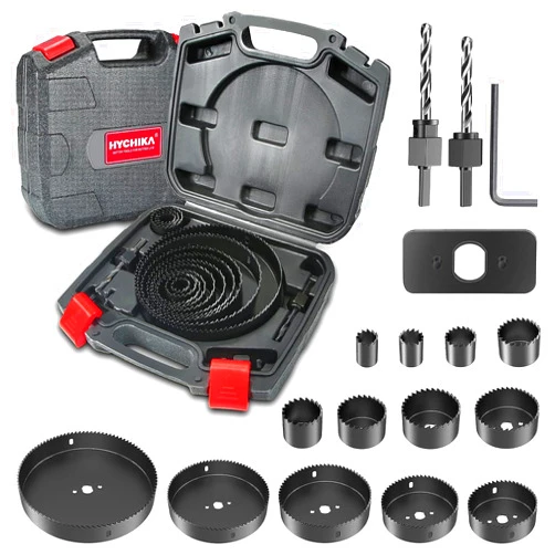 HYCHIKA BETTER TOOLS FOR BETTER LIFE Hole Saw Set HYCHIKA 19 Pcs Hole Saw Kit with 3/4