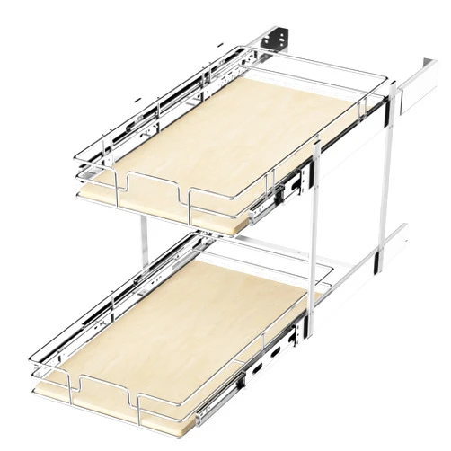 ROOMTEC 2 Tier Individual Pull Out Cabinet Organizer 16½