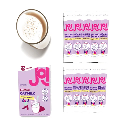 JOI Instant Organic Oat Milk Powder, Unsweetened 10ct Carton by JOI - Dairy Free, Plant Based, Kosher, Shelf-Stable. Perfect for Smoothies, Protein Shakes, Overnight Oats. Tastes like Oats. Single Serve.