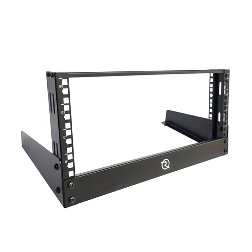 RIVECO 4U Network Rack Desktop 19 Inch 2 Post Open Frame Shelf with Reinforced Beam, Free Standing Tabletop Racks for IT Server Sound AV Equipment