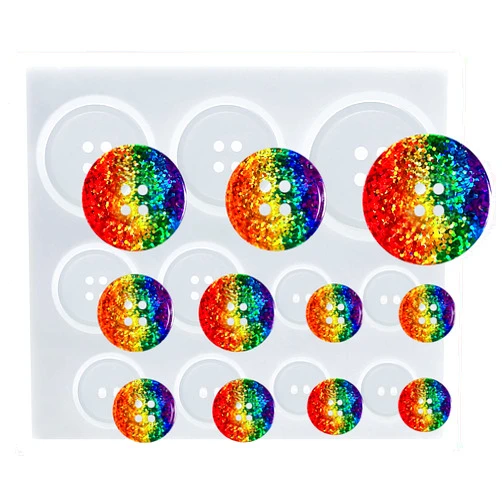 Funshowcase Button Resin Epoxy Silicone Mold