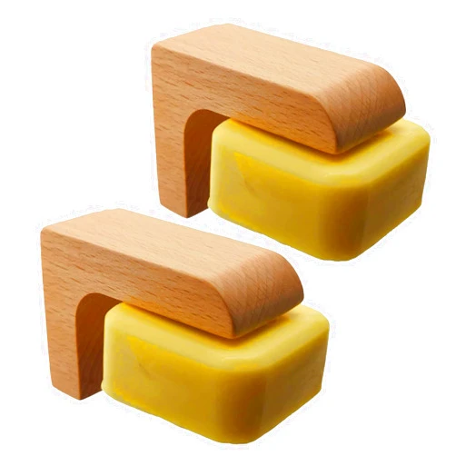 Kep-Mve (2sets) Wood Magnetic Bar Soap Holder for Shower Wall,Magnet Air Dry Soap Saver Self Draining, Eco-Friendly Wooden Soap Dish for Soaps & Beard Shampoo Bars