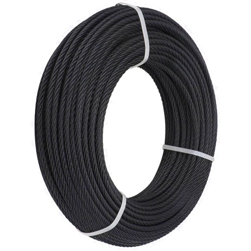 Challcrea 3/16 Black Wire Rope, 150ft Stainless Steel Cable for Deck Cable Railing Hardware System Kit, Aircraft Cable, T316 Marine Grade, 7x7 Strands Construction