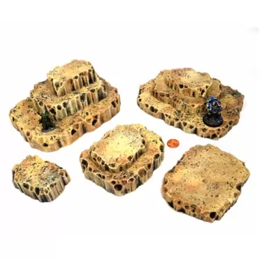 Handmade Stacking Desert Hill Terrain for Games like DnD, Star Wars Legion, and Warhammer