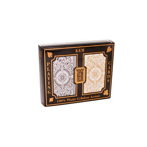 Springbok Kem Playing Cards Arrow Black and Gold Bridge Size Jumbo Index Playing Cards, Arrow Black/Gold, 1017402