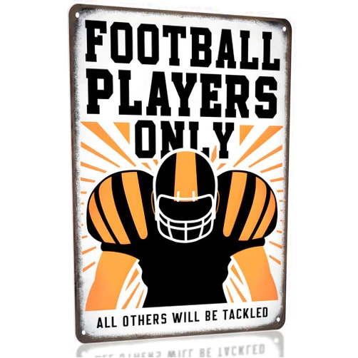 Opix Design Football Room Decor Sign For Boys - Cool Football Wall Decor For Boys Bedroom, Football Gifts For Boys 8-12, Football Decor Posters, Football Accessories Teens By Opix Design, Football
