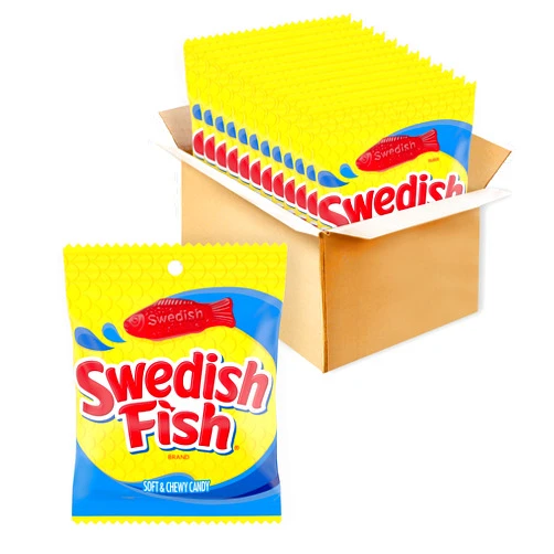 SWEDISH FISH Soft & Chewy Candy, 12 - 3.6 oz Bags