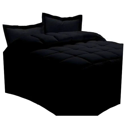 RoverBedding Olympic Queen (98'' x 98'') Size Black Comforter Set 500 GSM Fill All Season 5 Piece 100% Cotton Box Stitched Comforter Set