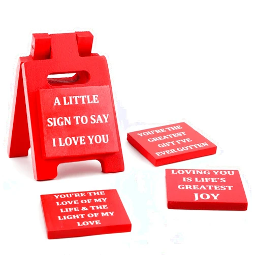 JULEASEL I Love You Gift for Her, Mini I Love You Desk Decor Sign, Cute Little Love Gifts for Boyfriend Girlfriend Husband and Wife, Romantic Gifts for Valentines Day, Birthday, Christmas and More!