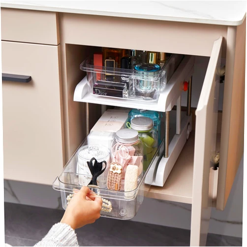Jikoni Yetu Bathroom Organizers and Storage - Under The Sink Organizer - Under Cabinet Storage - kitchen Organizers and storage pantry - Pantry Shelf organizer - Spice Organizer.