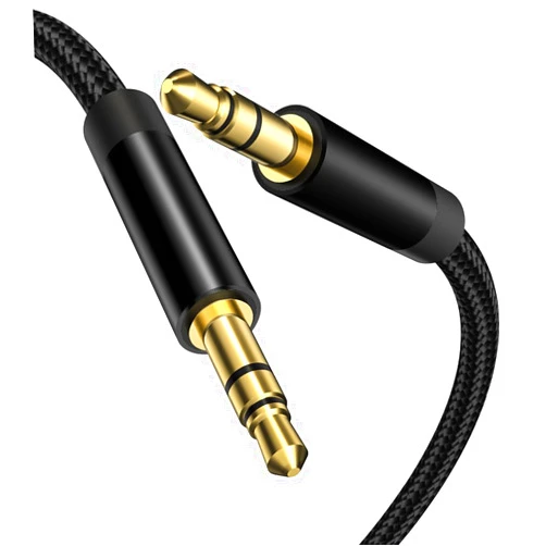 Mepsies 3.5mm Aux Audio Cable 5ft, Nylon Braided Auxiliary Cord, Stereo Audio Jack Adapter Cable for Headphone, Car Audio, Laptop, Smartphone, Home Stereos, Speaker and More