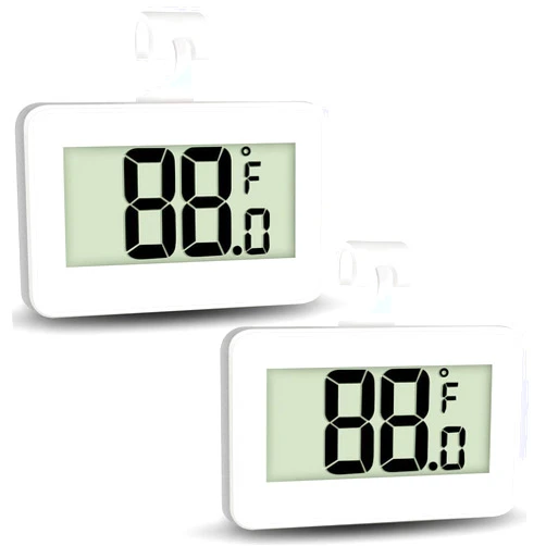 N\\A Mini Fridge Hanging Thermometer for Refrigerator Wireless with Magnet 2 Pack Digital Temperature Read