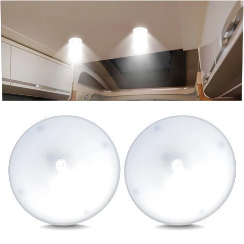 Command Electronics OEM 12V LED RV Low Profile Surface Mount Ceiling Light with Switch – Made in USA – 4.5
