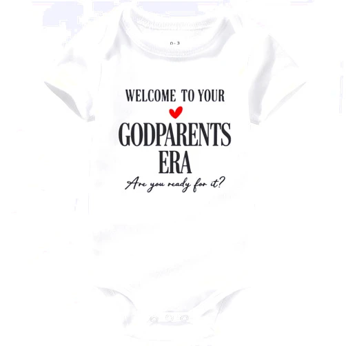 KEDFQV welcome to your godparents era baby clothes baptism outfits for boys Bodysuits