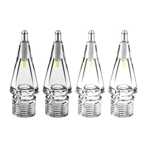 Frylaa for Apple Pencil Tips Replacment for Apple Pencil 2nd&1st Generation,Metal Pencil Tips Clear,Penlike Nib Wear-Resistant Pen Needle Stylus Tip Acceossries,Fine Ponit Precise Control-Clear/Black