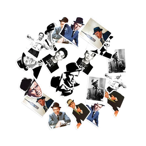 Generic Stickers Pack 20 Pcs Frank Guitar Sinatra Colorful Vinyl Bike Bottle Bumper Luggage Car Water Laptop Skateboard Waterproof Aesthetic