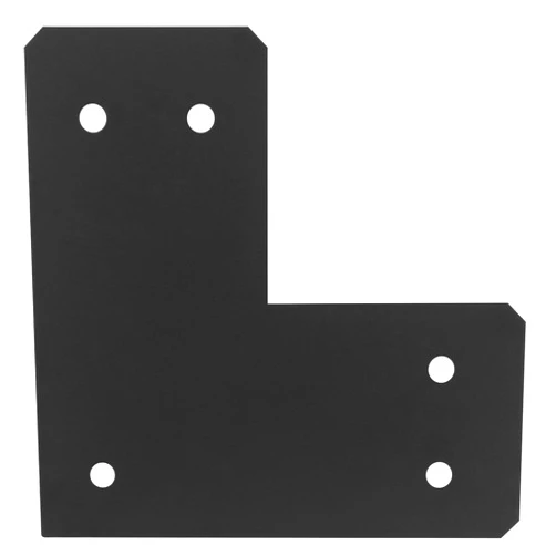 Heneng 4 Pcs Flat L Tie Plates for 6x6 Post, 10-1/2“ x 5