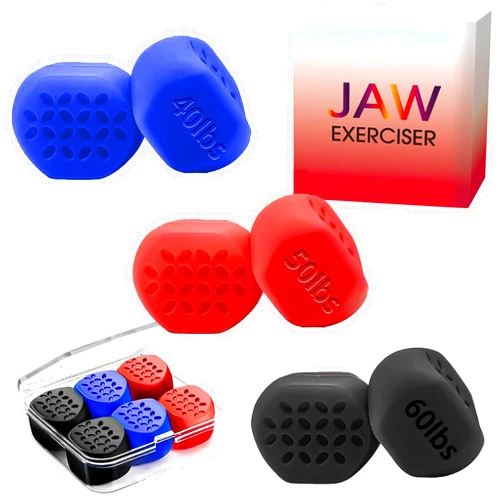 Adceftp 6 Pcs Jaw Exerciser, Jaw Exerciser for Men & Women, 3 Resistance Levels Silicone Jawline Shaper, Say Goodbye to Double Chin, Applicable to All of Users