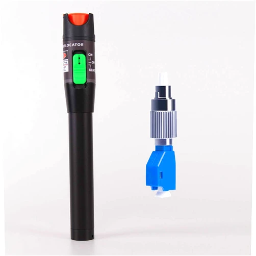 GESD Visual Fault Locator, VFL Fiber Optic Tester Kit Include Single Mode 9/125um FC Male to LC Female Adapter, Fiber Light Pen for Network Cable Test