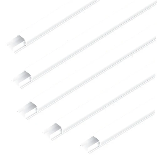 Bolatus Pack of 10 Mini Cable Ducts 12 x 8 mm Self-Adhesive White for Hiding Power Cables for Home and Office