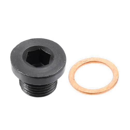 X AUTOHAUX M18x1.5 Steel Engine Oil Drain Plug Screw with Gasket for BMW 545i 550i 650i 750i 760i X5 X6 E60 E63 for Mazda 3 5 6 CX-5 CX-7 RX-8 Black