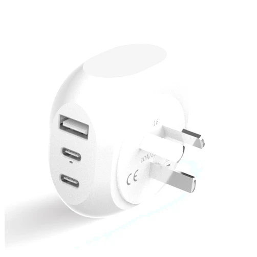 Ceptics Australia, China Travel Adapter - 5 Input with 20W PD-QC 3.1A Dual USB-C and USB - Ultra Compact - Light Weight - USA to Any Type I Countries Such as New Zealand, Argentina and More