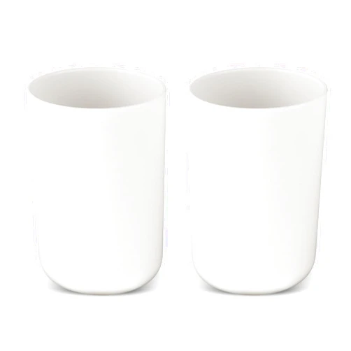 Dimeho 2 Pcs Toothbrush Holder Cup 300ml Bathroom Tooth Brushing Tumbler Plastic Mouthwash Cup for Travel Rinsing Drinking Vanity Countertop Toothpaste Wash Up Washing