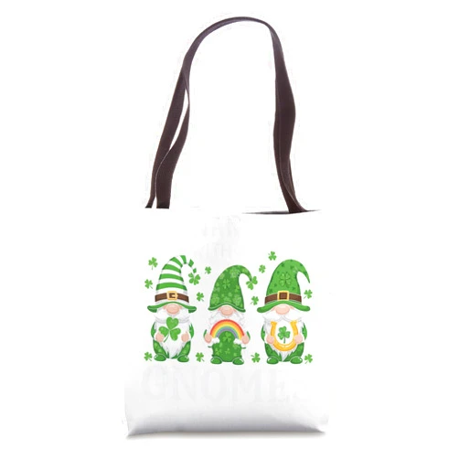 Gnome St Patricks Day For Women Men Teacher Shenanigans With My Gnomies St Patricks Day Gnome Tote Bag