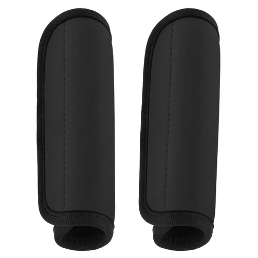 Yolev 2 Pack Luggage Handle Wraps for Suitcase, Bright Color Comfort Soft Handle Covers Suitcase Luggage Handle Wrap Luggage Tag Wraps Travel Accessories (Black)