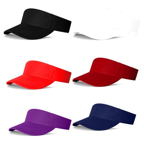Cemythy 6 Pieces Sun Visor Hats for Women and Men Adjustable Sun Protection Cap Hats (One Size Adjustable)