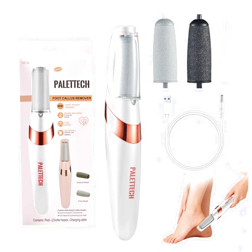 PALETTECH Electric Foot Callus Remover, Rechargeable Foot File Pedicure Kit for Hard Dry Cracked Skin, Professional At-Home Foot Care for Smooth Feet, Ideal Gift for Women and Men