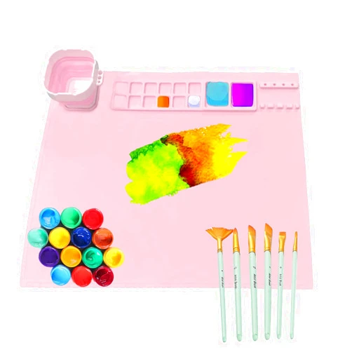 REIWIDE Silicone Craft Mat, Silicone Mat for Resin Casting, Nonstick Nonslip Silicone Sheet, Silicone Molds Mat, 20
