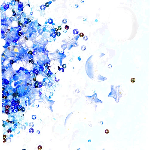 InnoHHustle 2200 Pcs Crystal Star Beads Moon Beads Glass Cute Beads for Jewelry Making Mixed Beads Assorted Glass Beads with Elastic Line Pearl Beads for DIY Bracelet Necklace Earring Accessories