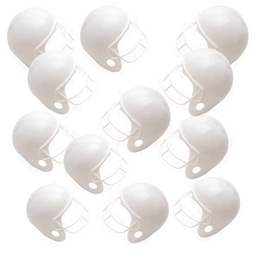 Color Me™ Fun Football Helmets (Pack of 12) - Decorative 6”L, Unpainted, Multicolor