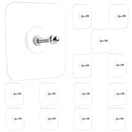 Muuruu Wall Hooks for Hanging, 14 Pack Screw Wall Hangers Without Nails Adhesive Hooks Heavy Duty for Mount Wall Shelf, Kitchen, Bathroom, Key, Home and Office, Waterproof and Rustproof(18 mm)/13 lbs(Max)