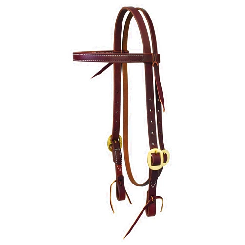 Weaver Leather Working Tack Solid Brass Economy Browband Headstall