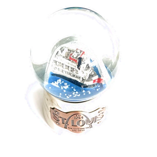 Generic Souvenir Collectible Snow Globe Texas, Chicago, Kentucky, Nashville, St Louis, Florida, Atlanta 3.5 Inches Tall 65 MM Globe Collectors Choice (ST Louis)