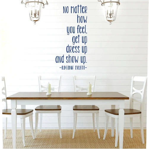 CustomVinylDecor Vinyl Wall Decal - No Matter How You Feel - Regina Brett Quote - Vinyl Art Decoration for Home or Living Room Decor