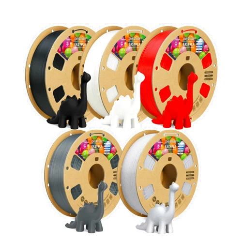 OVERTURE Easy PLA丨 1.75mm 3D Printer Filament, 5kg Cardboard Spool (11lbs), Dimensional Accuracy +/- 0.03mm, Fit Most FDM Printer (Black&White&Red&Rock White&Space Gray)