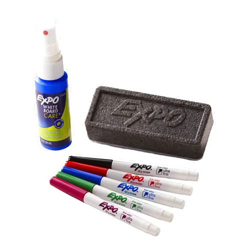 EXPO Low Odor Dry-Erase Marker Set, Ultra Fine Tip, Assorted Colors, 5 Count