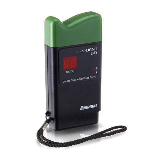 Lignomat Mini-Ligno E/D - Pin Moisture Meter - Moisture Detector for Wood Floors, Woodworking, Building and House Maintenance - Humidity Detection & Moist Meter for Wood Walls, Pallets, Firewood