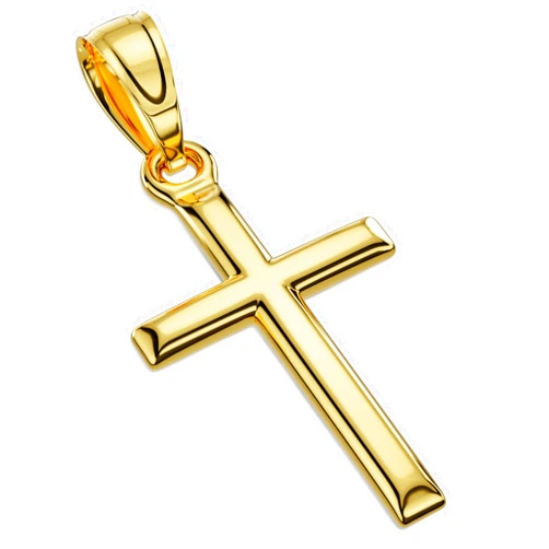 ZENLUNANO Exquisite Cross Necklace for Men and Women, Silver/Gold/Black Cross Chain with Top-grade 316L Stainless Steel Cross Pendant, 18-24 Inch Box/Byzantine Chains