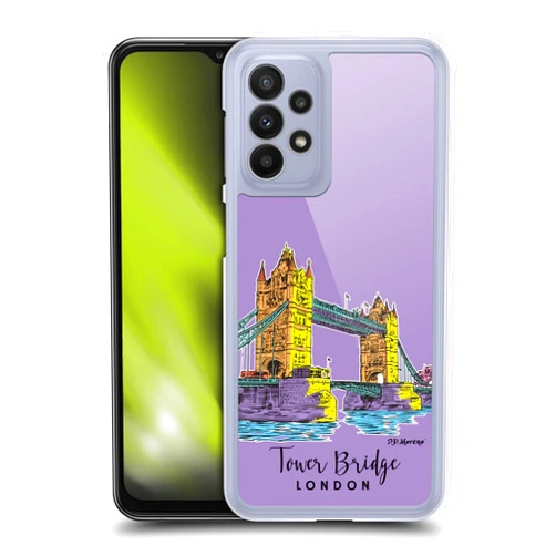 Head Case Designs Officially Licensed P.D. Moreno Tower Bridge London City Sketches Hard Back Case Compatible with Samsung Galaxy A23 / 5G (2022)