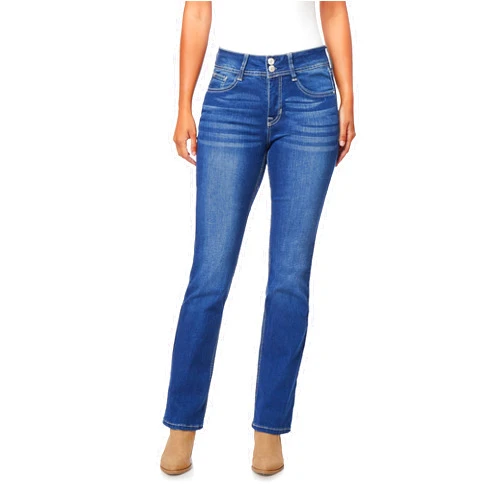 Angels Forever Young Women's Curvy Bootcut Mid-Rise Jeans (Standard and Plus)