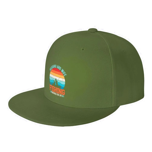 MULIHU Husband and Wife Fishing Partners for Life Trucker Hat for Men Snapback Hats Baseball Cap Flat Brim Hats